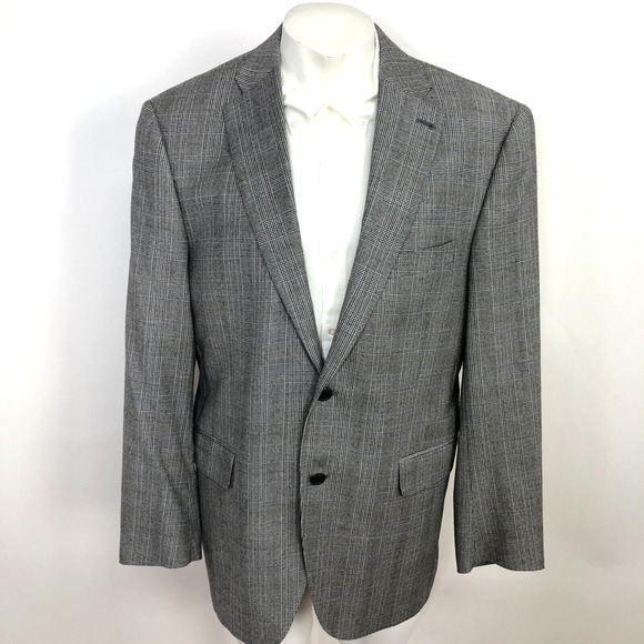 Peter Millar MINT 40R (36W 31.5L) 100% Wool Silk Cashmere 2 PC Suit Plaid Gray - Picture 2 of 16